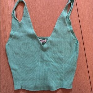 Garage Mint Green Ribbed Camisole